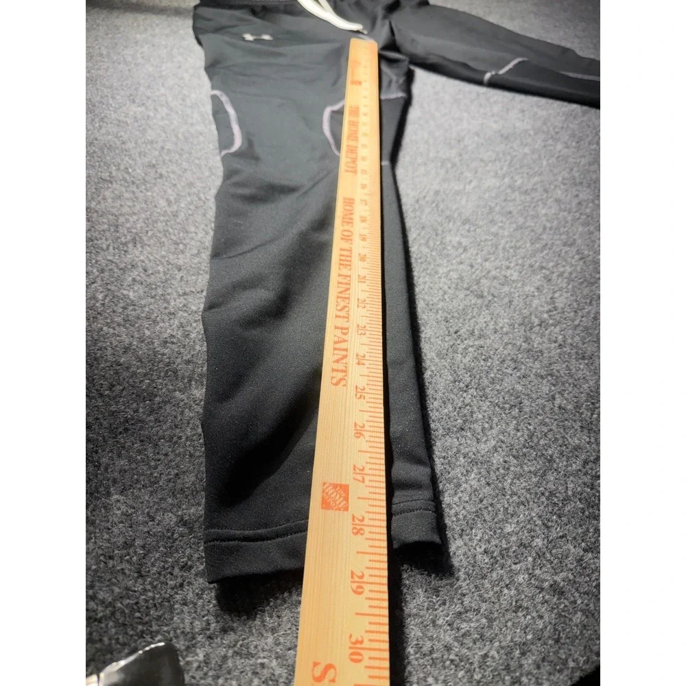 Under Armour Mens Jogger Pants Black Gray Contrast Stitch Training Large LG